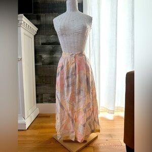 Vintage midi button front pastel print